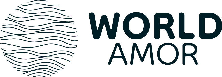 Log WorldAmor u crno bijeloj verziji