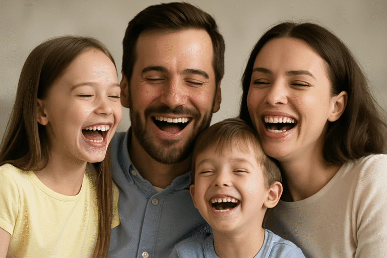 Nasmijana obitelj-snaga smijeha