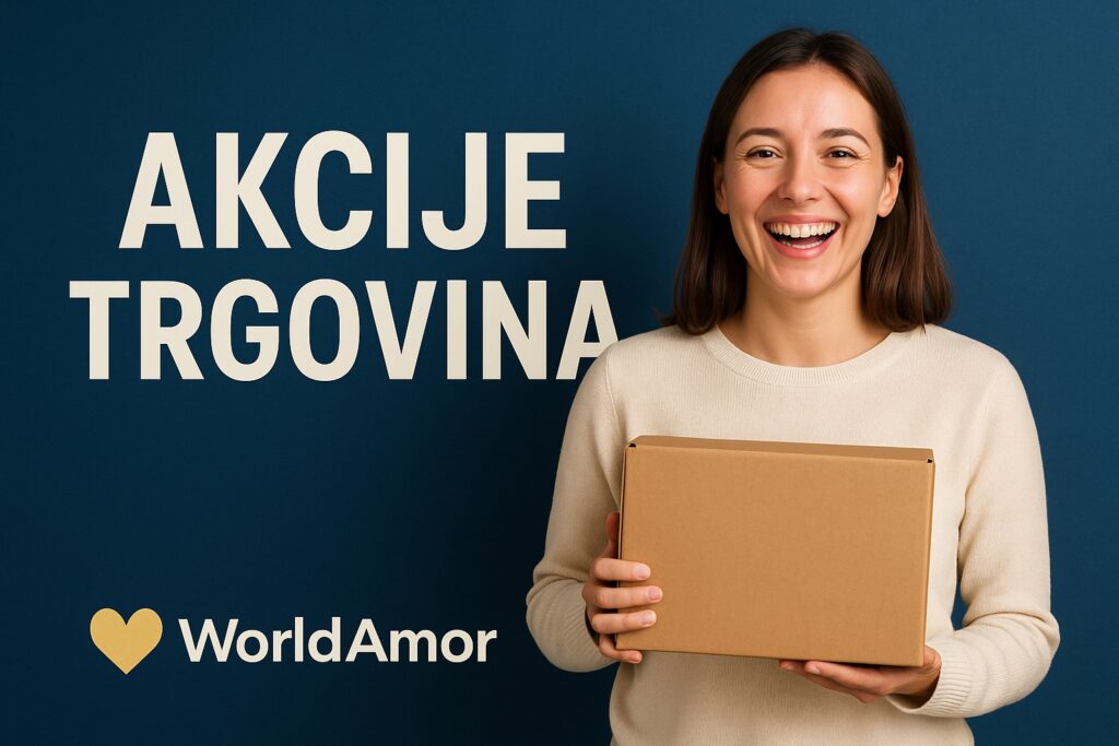 Žena kupuje online tijekom akcija trgovina u Europi preko WorldAmora"