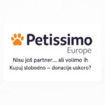 Logo trgovine Petissimo Europe s natpisom 'Nisu još partner... ali volimo ih. Kupuj slobodno – donacije uskoro?'