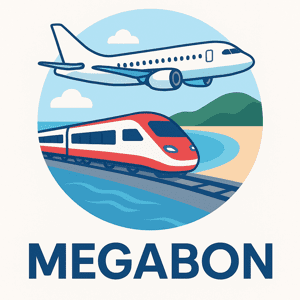 Megabon putovanja – vlak, avion i more simboliziraju pristupačan odmor