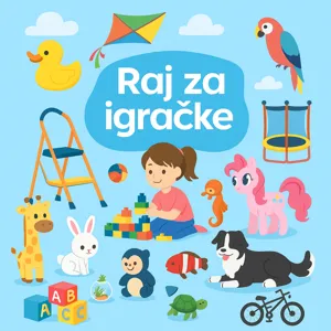 Ilustracija trgovine Raj za igračke – igračke, bicikli i proizvodi za kućne ljubimce